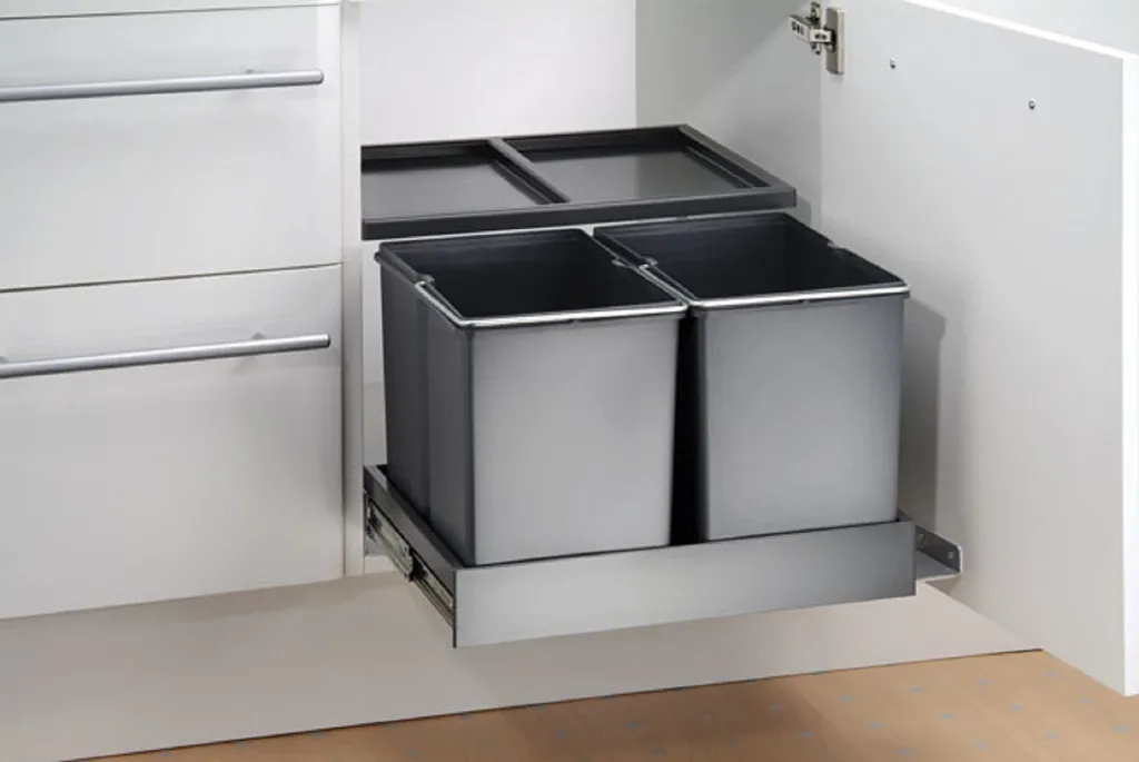 Naber Double Shorty Plus Poubelle de tri sélectif anthracite encastrable