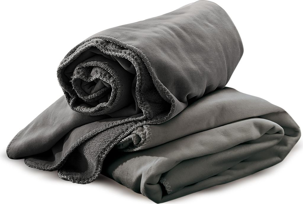 Irisette Microfaser Fleece-Decke mit Fellrückseite Cover 8952 Farbe grafit-12 Größe 150x200 cm