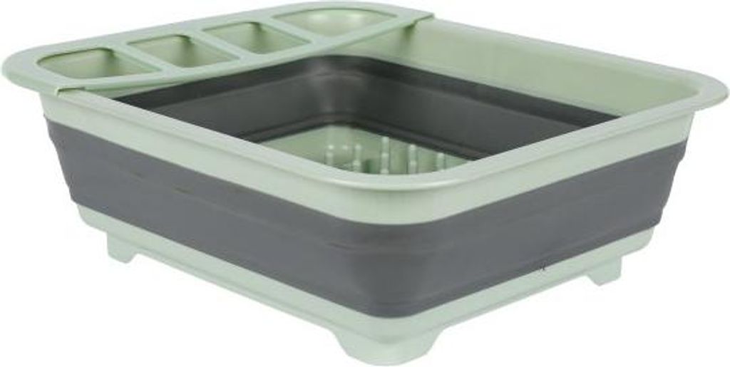 Geschirrabtropfkorb faltbar, mint/grau