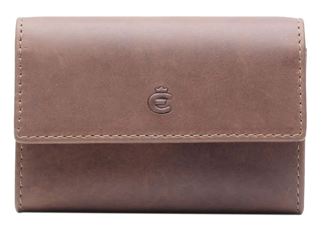 Esquire Pelle porta carte di credito Dallas Cardholder Brown marrone