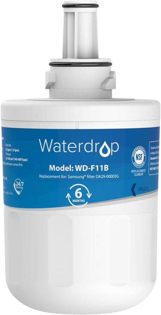 Waterdrop DA29-00003G Kühschrank Wasserfilter, Ersatz für Samsung AquaPure Plus DA29-00003G, DA29-00003B, DA29-00003A, DA97-06317A (1)
