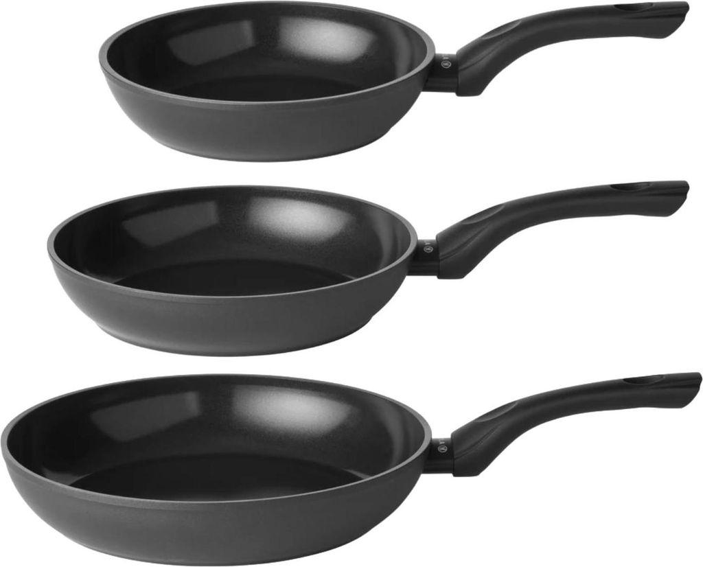 Sola Bratpfannen Set Stonehenge 3-teilig - ø 20, 24 und 28 cm - keramische Antihaftbeschichtung