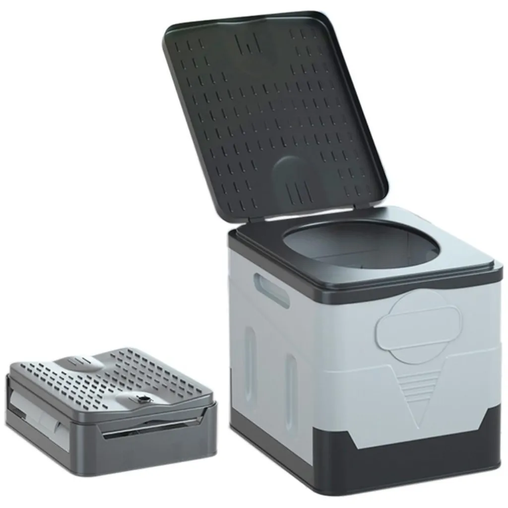Toilette Camping Pliable Robuste 150 kg avec Couvercle pour Adulte et Auto