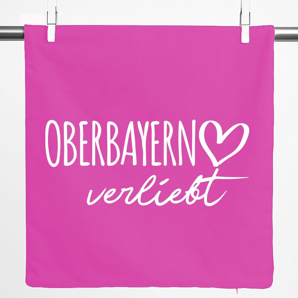 Huuraa Kissenbezug Oberbayern verliebt 40x40cm Fuchsia Produktbild 