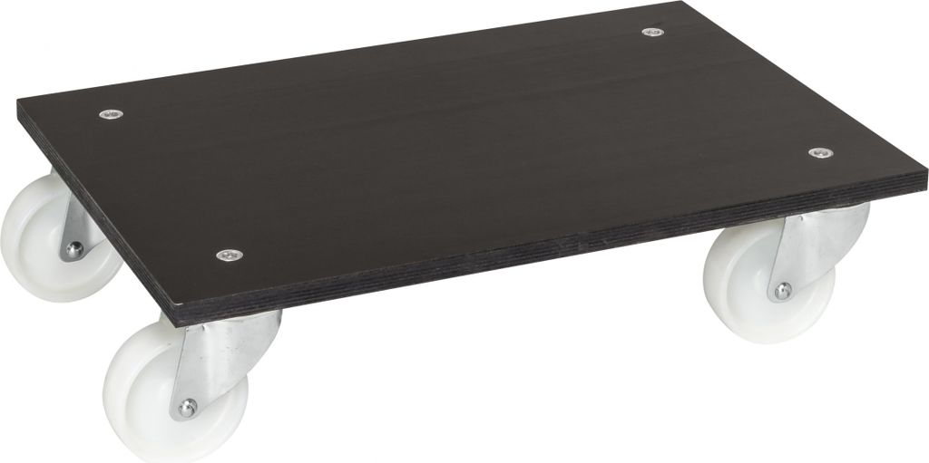 Kongamek Schwerlast- Rollwagen 600x400x140mm aus MDF, braun mit 4 Lenkrollen und 300kg Tragkraft