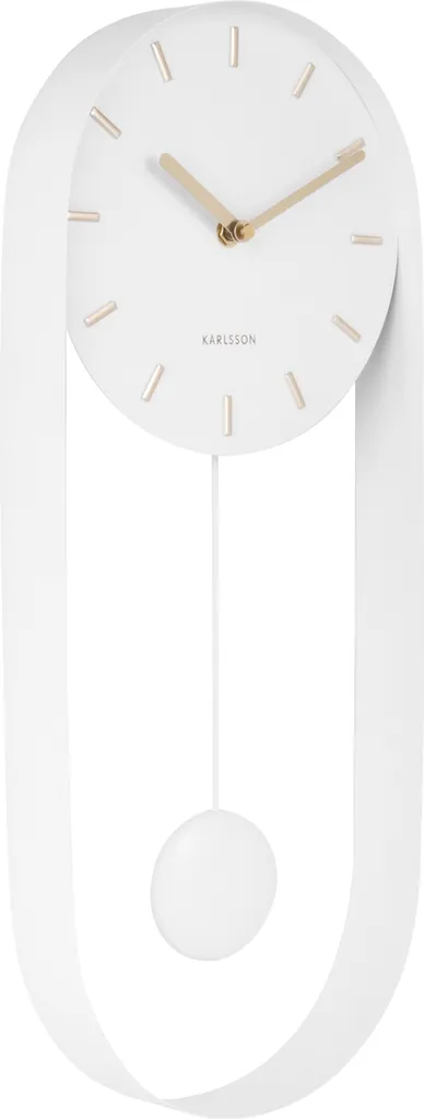 Karlsson Pendentif Pendule Blanc - Horloge Murale Design Minimaliste