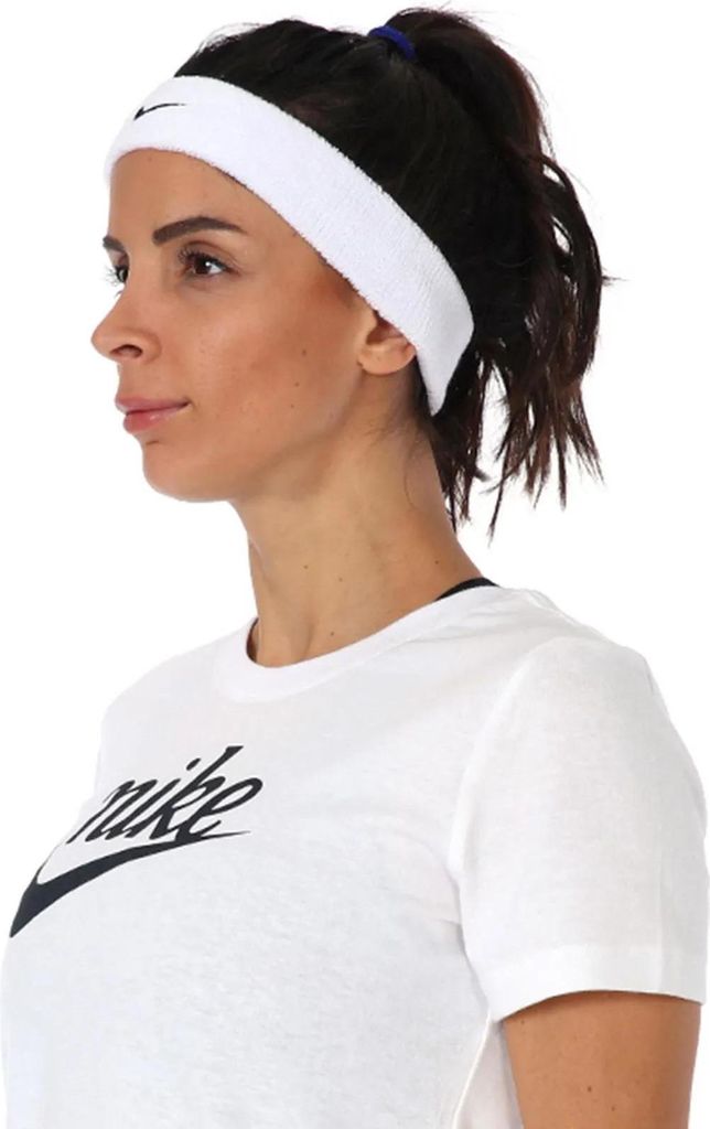 NIKE Swoosh Fascia per capelli Fascia per capelli bianca
