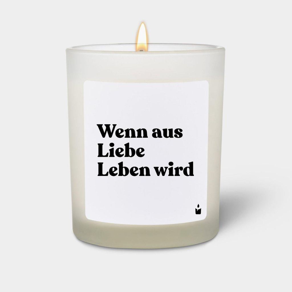 ChattyCandles Duftkerze Weiss Flowery Wenn aus Liebe Leben wird