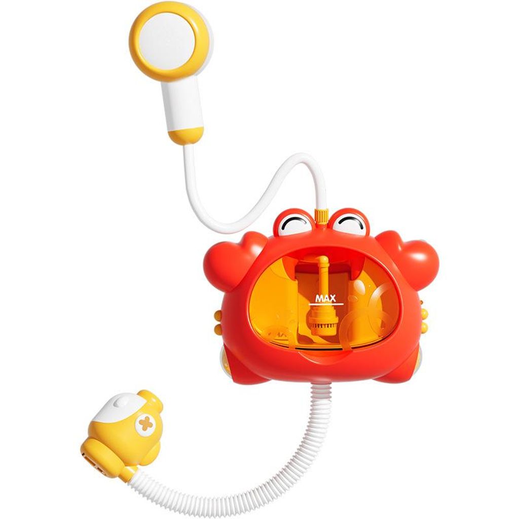 Badewannenspielzeug,Krabben Blubber-Spielzeug mit Dusche und Musik, Badespielzeug Baby 4 Modi,Badespielzeug für 1-4 Jahre