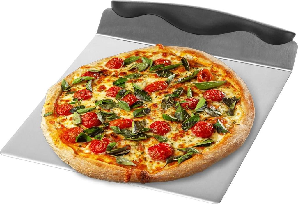 Pizzaschaufel - vielseitig und praktisch - 1 Stück - silberfarben - Edelstahl