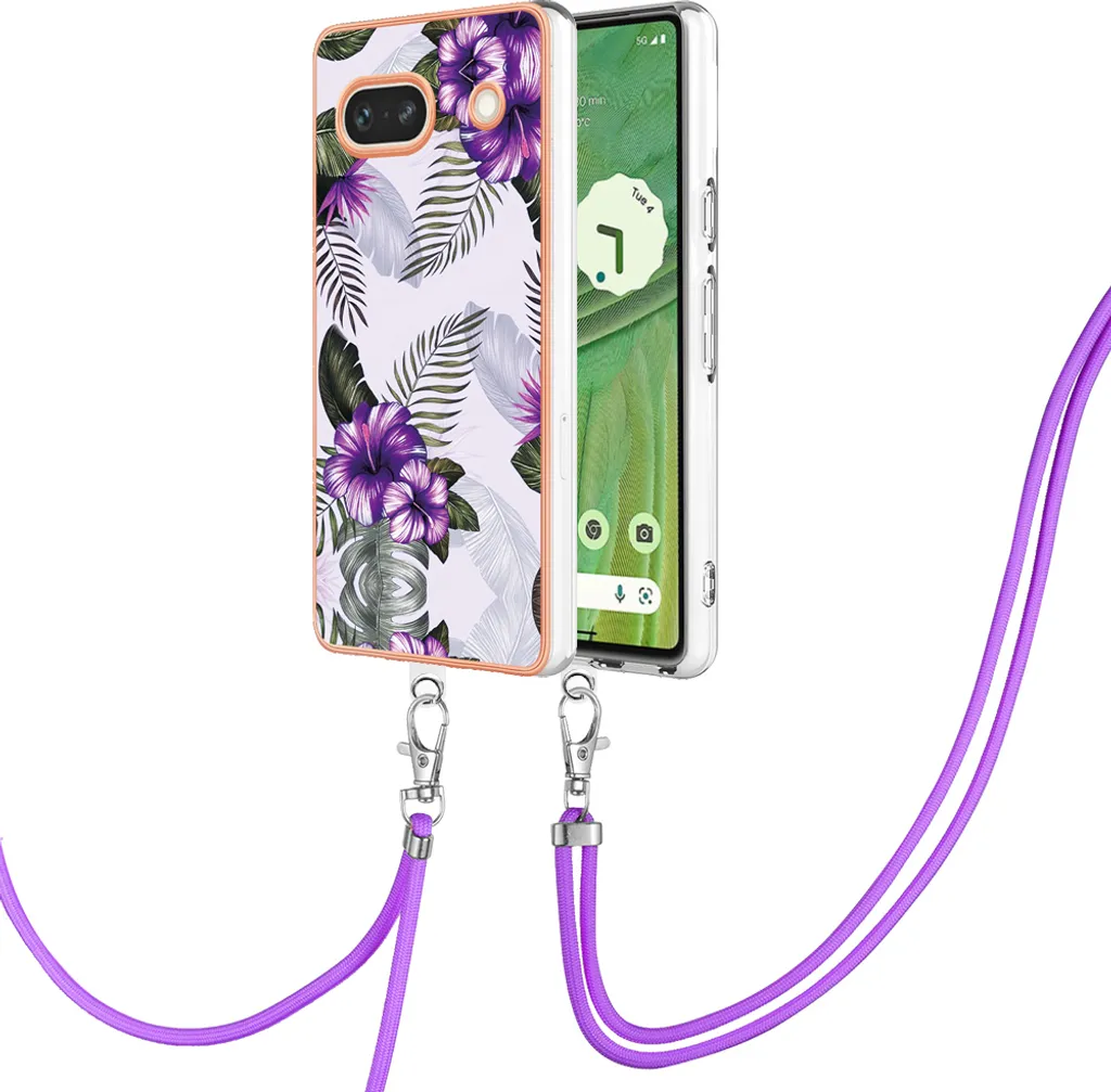 Custodia Google Pixel 7A con Cinturino Viola: Protezione e Stile Unico