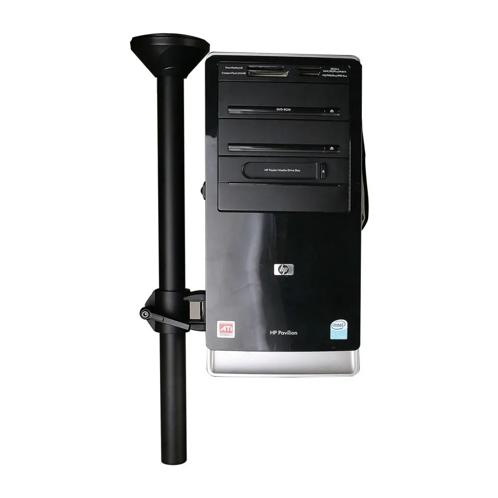 Support de PC fixe pour bureau Techly ICA-CS 63 réglable en acier noir - 3