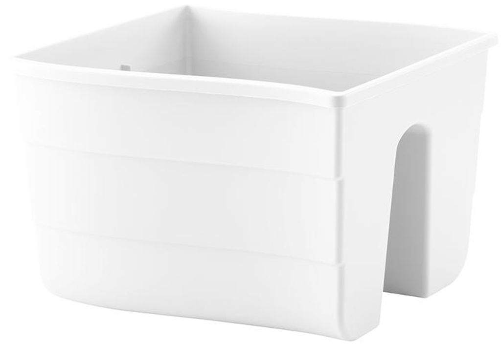 Blumentopf für Geländer Wave 30 | Weiß Produktbild 