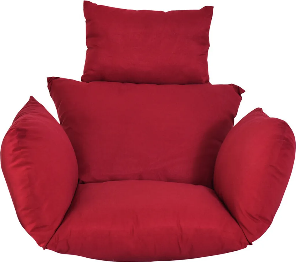 Coussin Chaise Œuf Épais Anti-Douleur Dos pour Fauteuil Suspendu Rouge