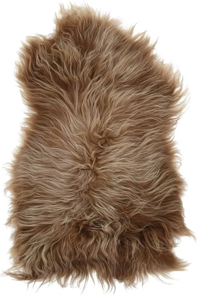 Peau de mouton islandais marron : housse de siège naturelle 70x110