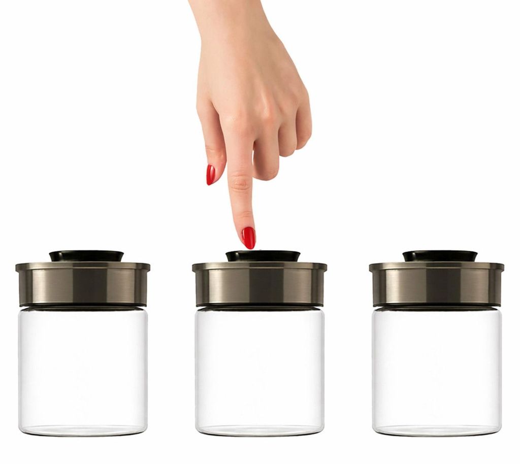 BURI Vorratsglas Vakuumglas 3er Set 700ml | Vorratsdosen Produktbild 