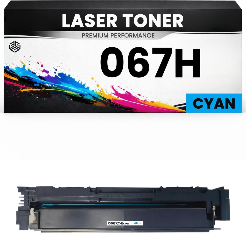 2 x Toner Cartridge 067H Cyan für Canon 5105C002 Premium Alternative imageClass LBP633Cdw/632Cdw/631Cw MF651Cw/653Cdw/654Cdw/655Cdw LBP632Cdw