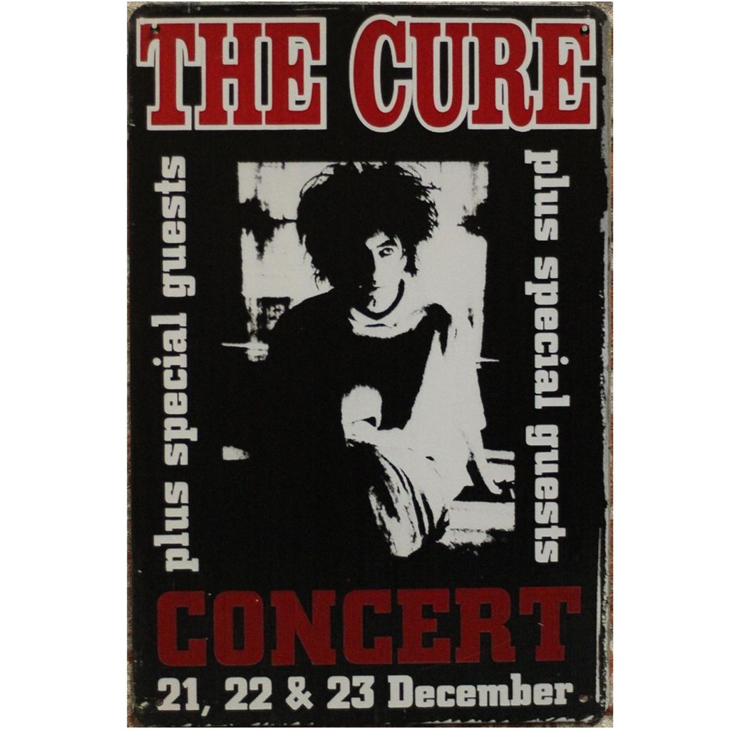 The Cure - Wand Dekoration - Metall Sign - Blechschild - Wandplatte - Metallschild - Retro Blechschild