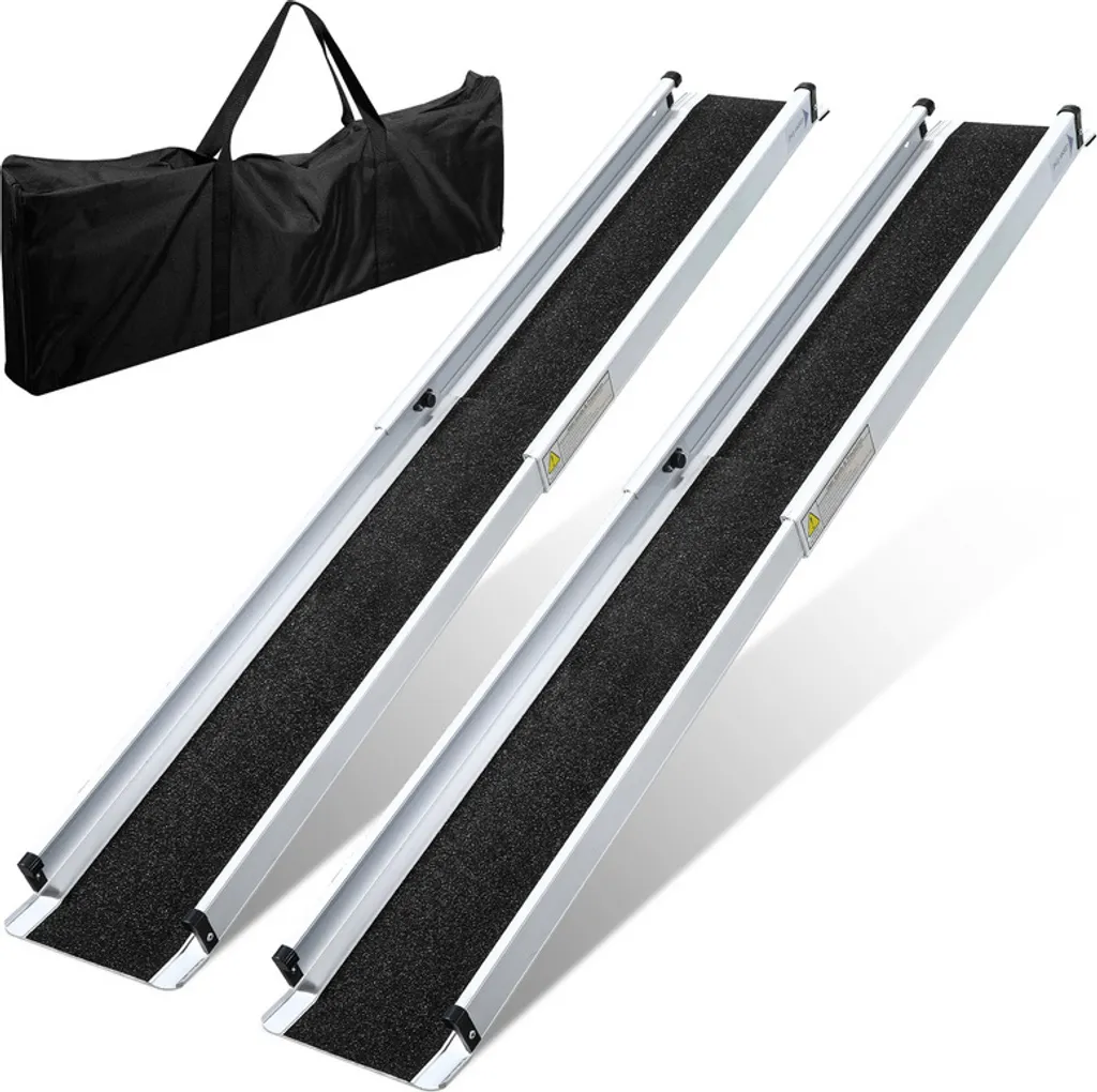 Yakimz Rampa Telescopica 183cm per Disabili Alluminio 300kg Antiscivolo