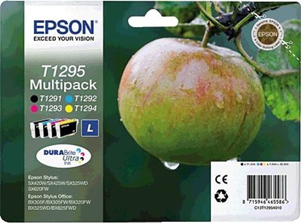 Epson Apple Multipack 4-colours T1295 DURABrite Ultra Ink, Schwarz, Cyan, Magenta, Gelb, 1 Stück(e), Multipack