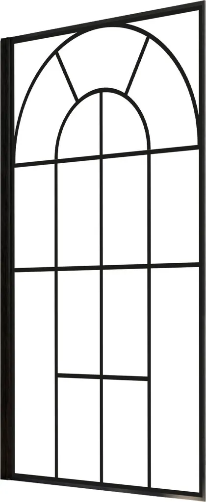Pare-Baignoire Verre Trempé 4mm Sérigraphié Noir Mat - Style Verrière
