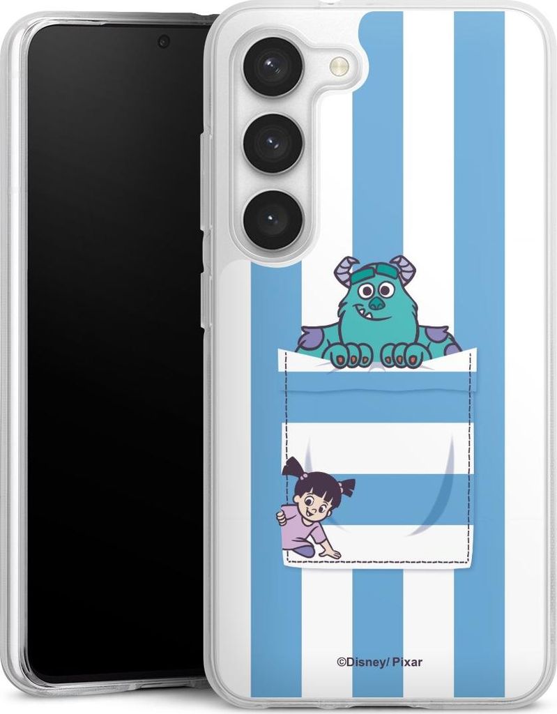 DeinDesign Handyhülle für Samsung Galaxy S23 Silikon Hülle Case Smartphone Schutzhülle Disney Pixar Fanartikel Die Monster AG