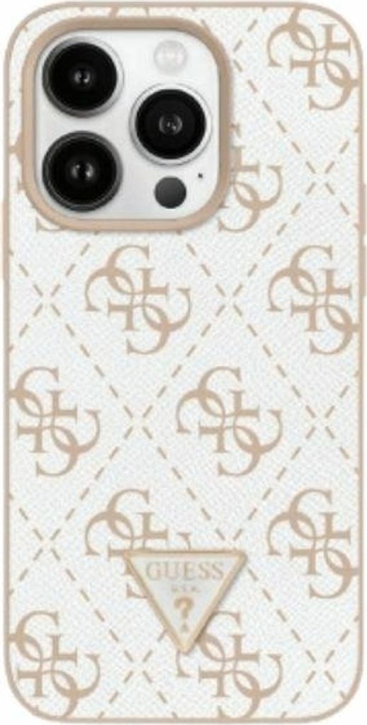 Guess GUHCP16LPG4GPH iPhone 16 Pro 6.3" weiß hardcase New 4G Triangle Schutzhülle