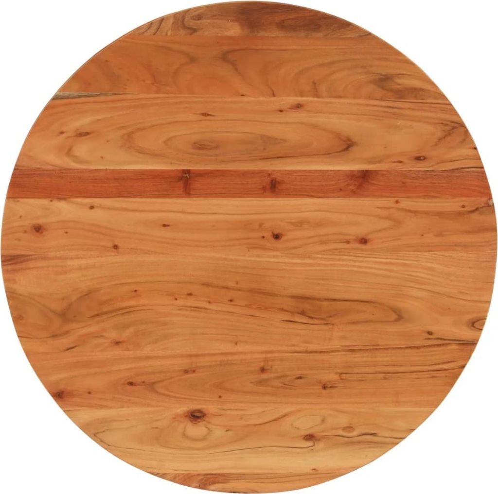 Tischplatte Ø70x2,5 cm Rund Massivholz Akazie