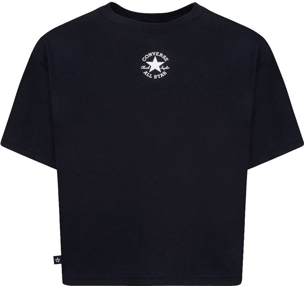 Converse Kids Chuck Patch Boxy Kurzarm-t-shirt Schwarz 12-13 Years Schwarz 12-13 Years