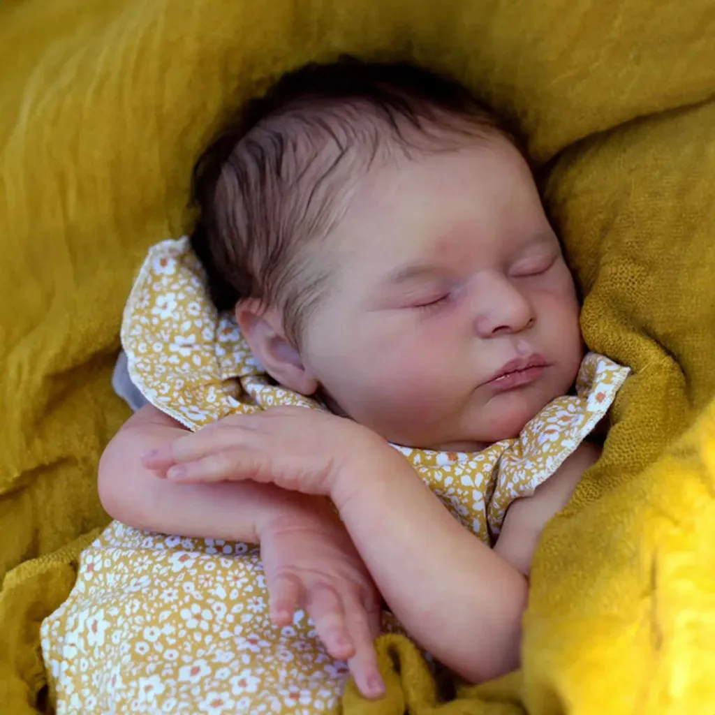 Bébé Reborn de Collection pour Adulte 48cm Sommeil Profond Doux