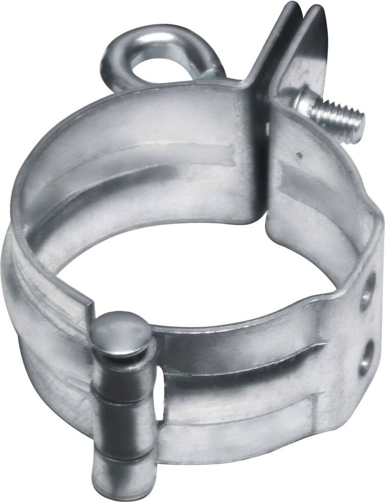 INEFA Rohrschelle für Schraubmontage, PVC DN50 / 50mm, Grau Stahl kunststoffbeschichtet, Fallrohr Befestigung, Dachrinnenzubehör