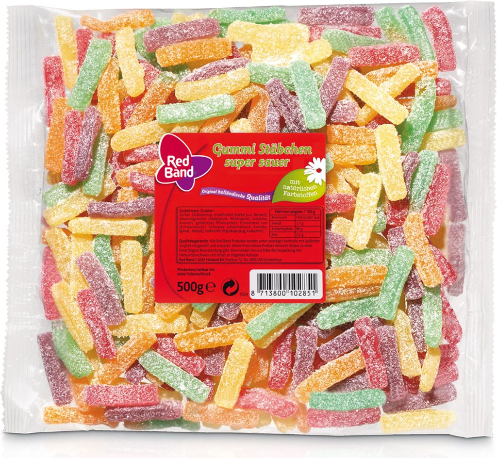 Bastoncini gommosi colorati Red Band zuccherati e super Immagine del prodotto 
