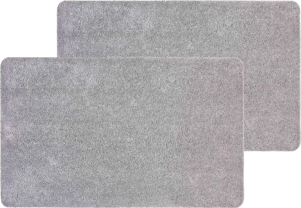 Lot de 2 Tapis de Décoration Astra Moon Gris - Textile Sol 50x80 cm