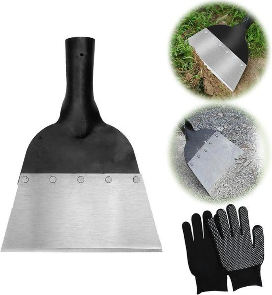 Balai de jardin anti-mousse en acier 21 cm pour enlever la saleté
