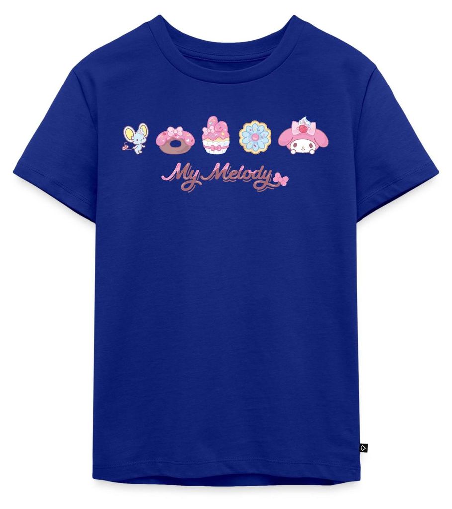 Spreadshirt My Melody Mit Flat Und Gebäckstücken Kinder Premium T-Shirt, 122/128 (6 Jahre), Royalblau