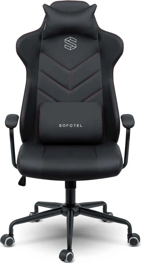 Fauteuil de bureau ergonomique Sofotel Vérone 2580 en cuir noir