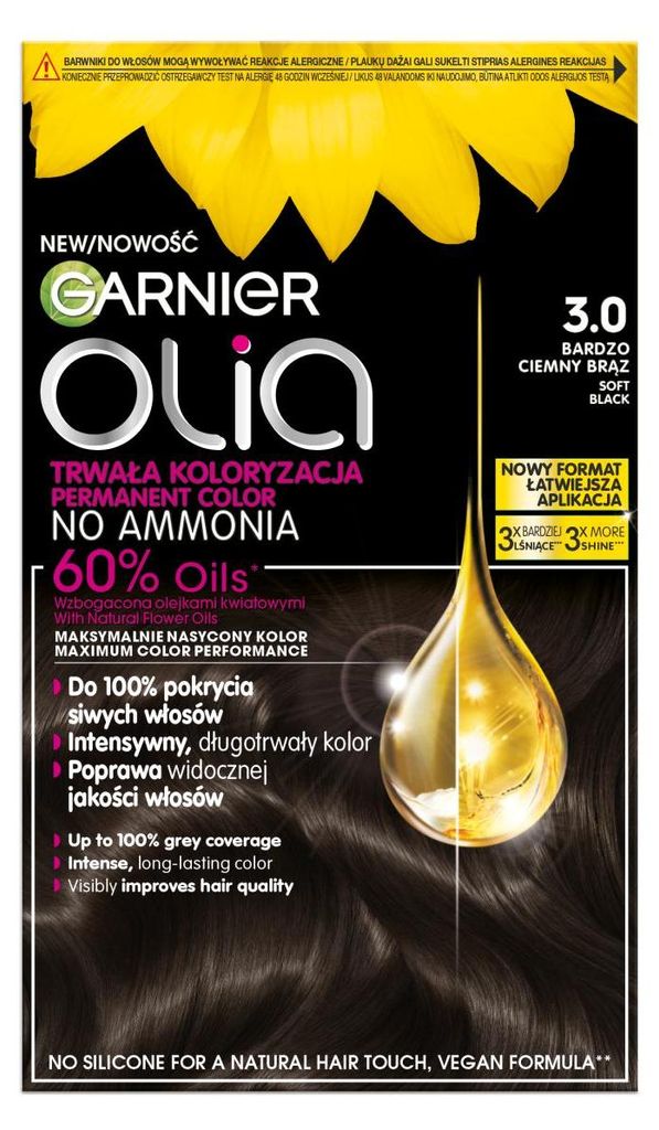 Olia Haarfärbemittel 3.0 Very Dark Brown