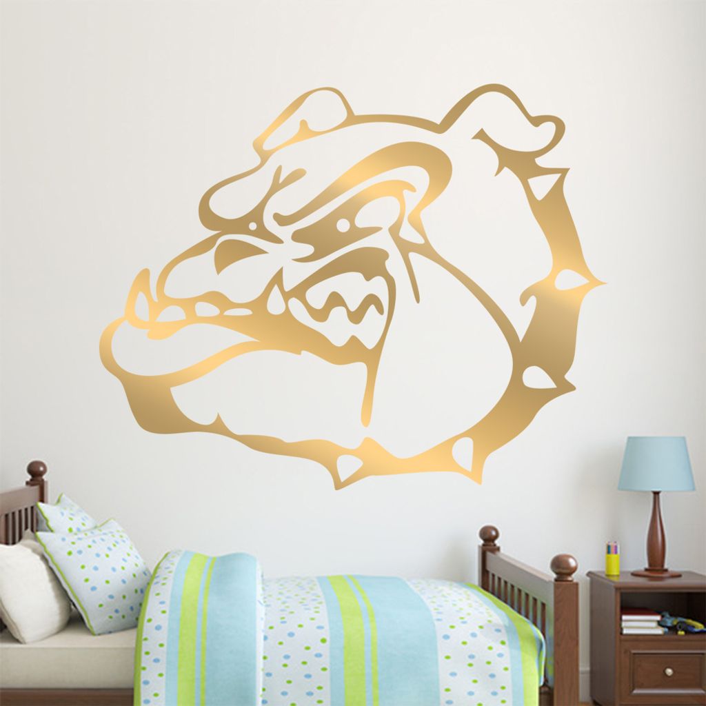 KIWISTAR Bulldogge - Wachhund Stachel Zähne Wandtattoo in 6 Größen - Wandaufkleber Wall Sticker - Dekoration, Küche, Wohnzimmer, Schlafzimmer, ...