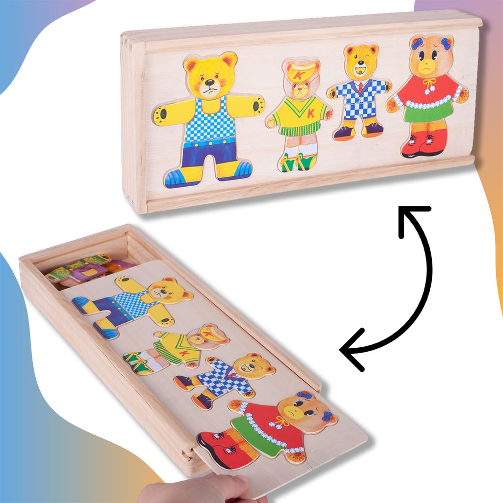 Malplay Pädagogisches Verkleidungsrätsel "Teddybär Anziehen Produktbild 8