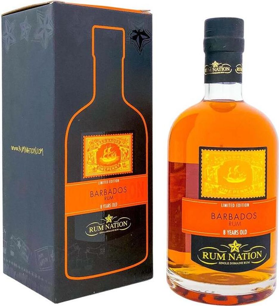 Rum Nation Barbados 8 Years + Box 700ml 40% Vol.