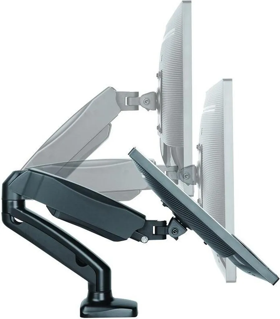Support Écran IcyBox Ergonomique Supportant 6,5kg avec Pince de Table