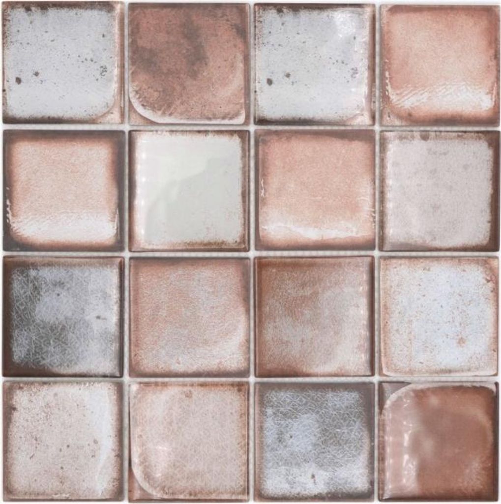 Glasmosaik Mosaikfliese Retro Vinatage Zement Style Pastell Beige MOS88-S06