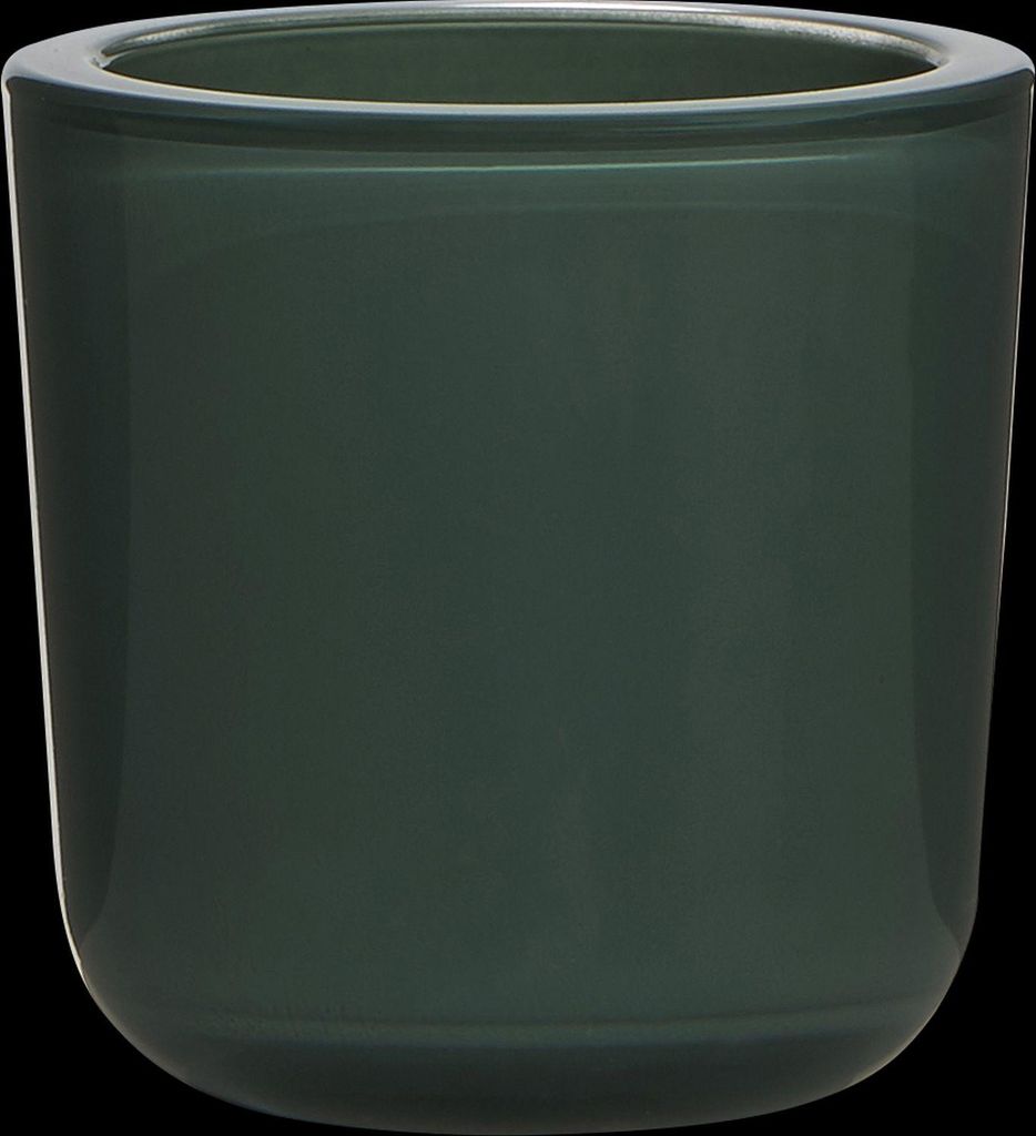 INNA-Glas Teelichthalter Nick aus Glas, tannengrün, 7,5cm, Ø7,5cm - Dekoglas