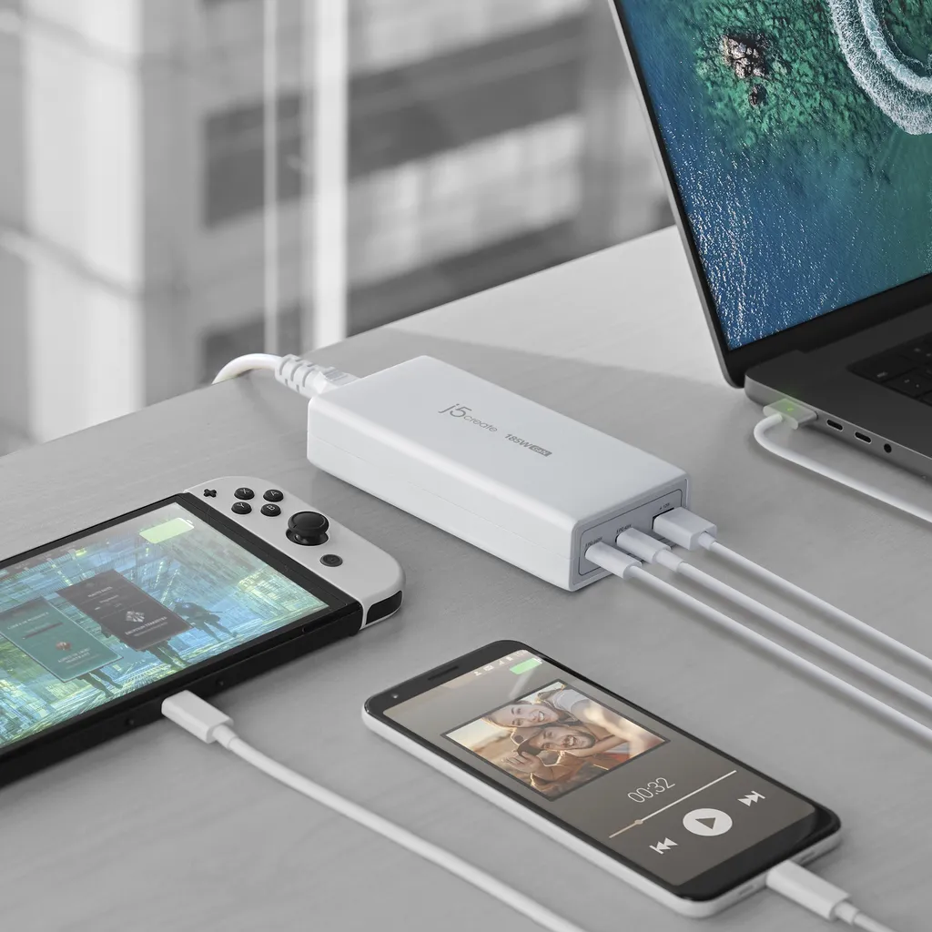 Chargeur USB-C Multiport 185W pour MacBook Pro et PC portable j5create