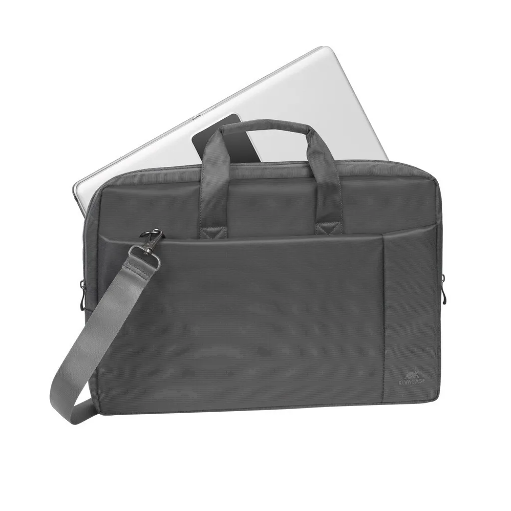 Porte-documents classique Rivacase 8251 gris pour PC portable 17" - 21