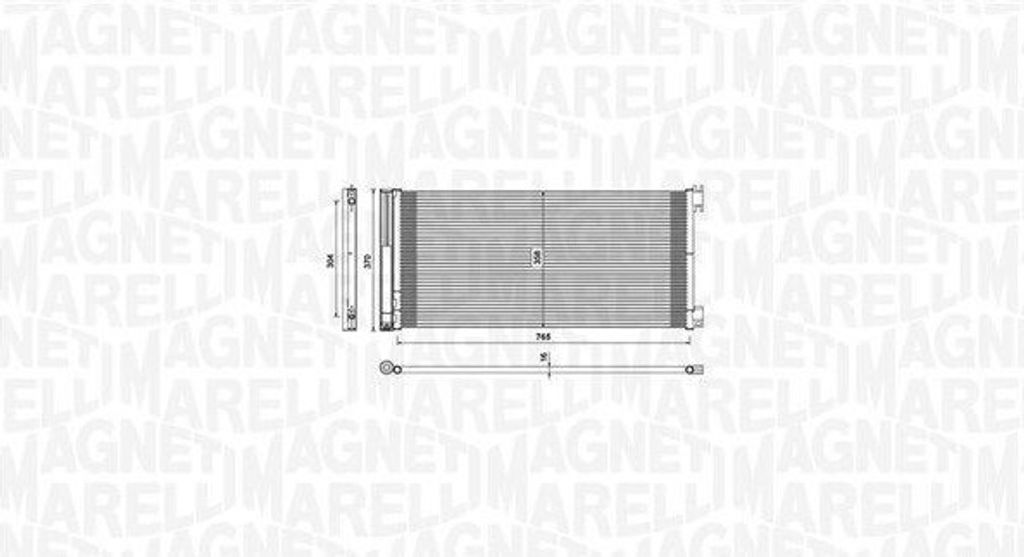 MAGNETI MARELLI 350203808000 Kondensator Klimaanlage Klimakondensator für OPEL Vivaro B Combi (X82) +Trockner