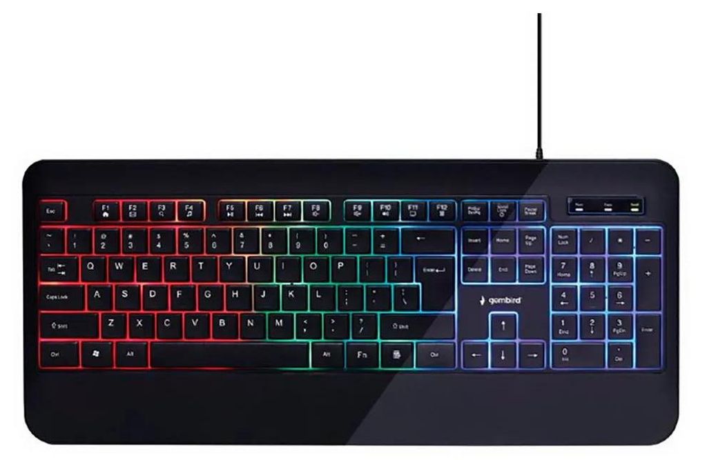 Gembird | Multimedia-Tastatur | KB-UML-03 | Multimedia | Kabelgebunden | USA | Schwarz