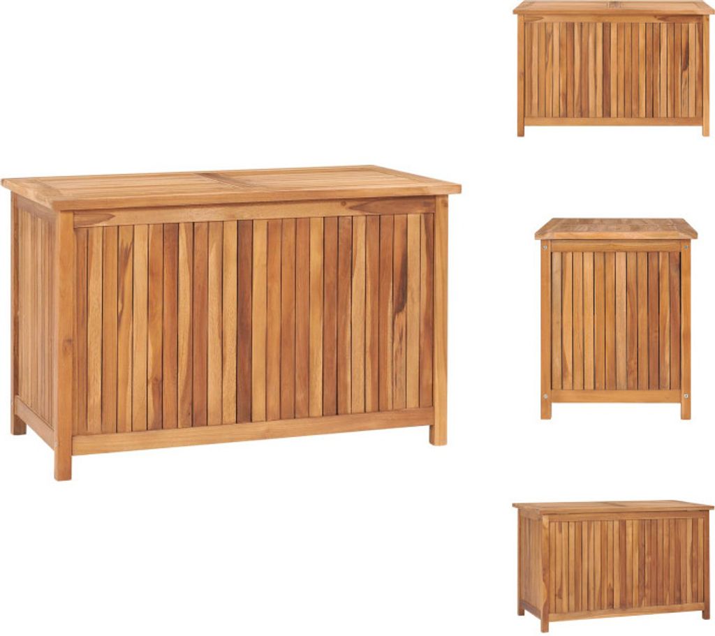 vidaXL Gartenbox 90x50x58 cm Massivholz Teak -  Gartenboxen Produktbild 