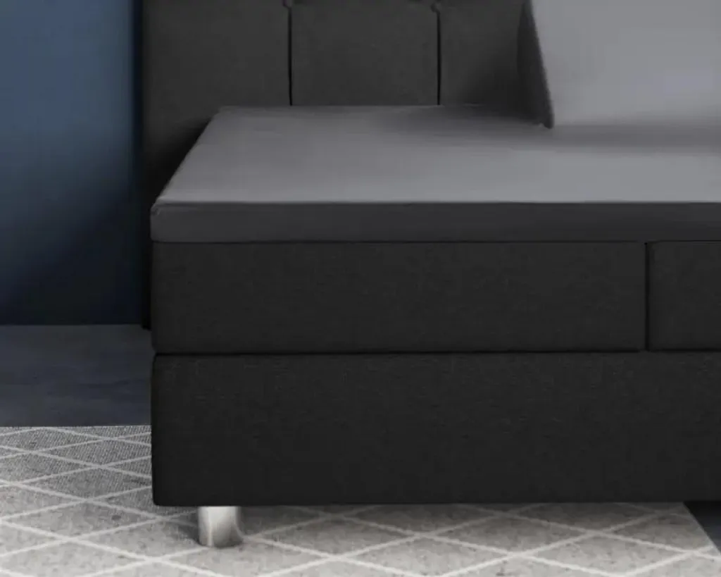 Lenzuolo con Angoli Split Topper 180x200 Raso Antracite Primaviera