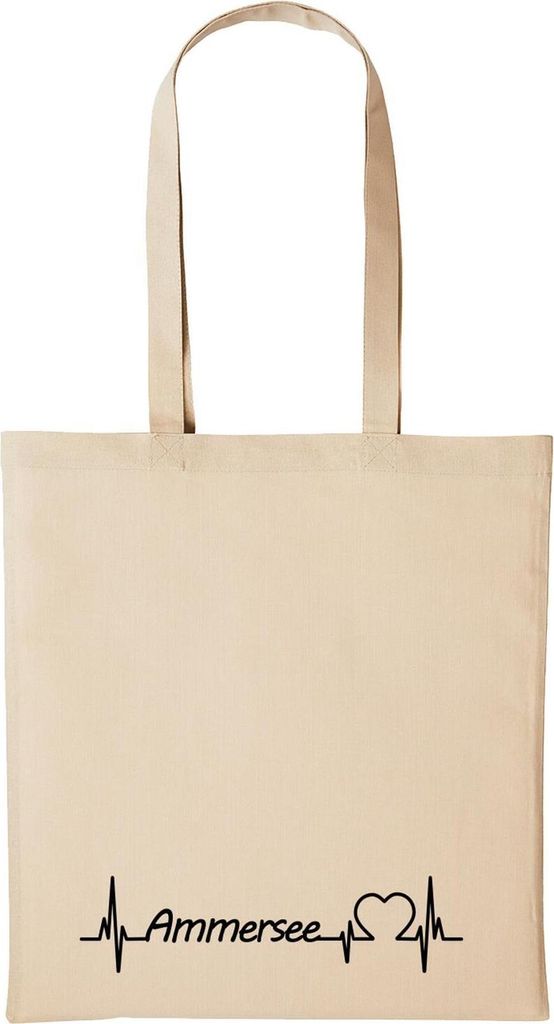 Huuraa Baumwollbeutel Ammersee Geschenk Einkaufstasche Natural 10 Liter Baumwolle Ammersee Accessoire
